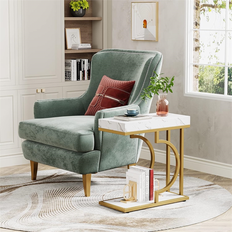 Premium C-Shaped Sofa Side Table/23.6