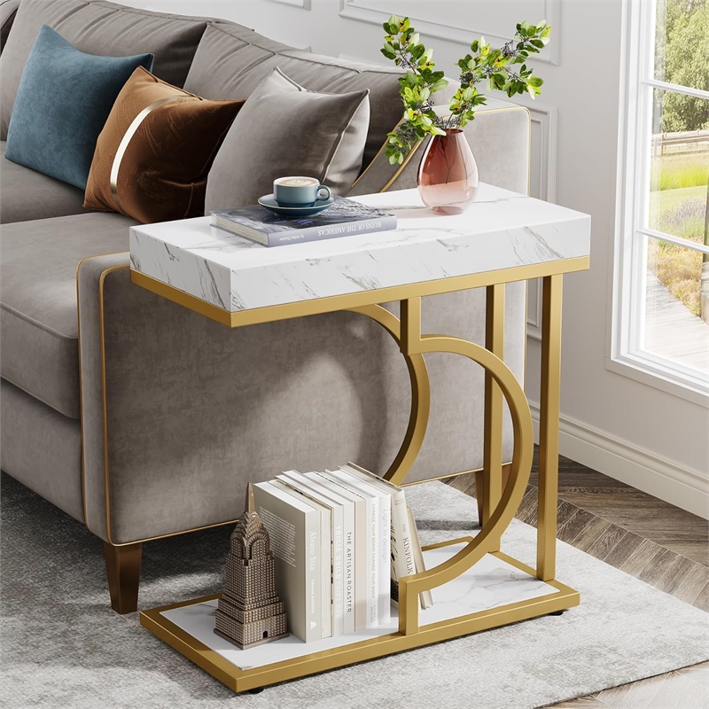 Premium C-Shaped Sofa Side Table/23.6