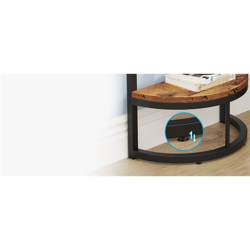 Slim Half Moon 2-Tier Semi-Circle End Table/19.69