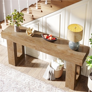 63&quot Farmhouse Console Table/Extra Long Narrow Sofa Behind Couch/Living Room