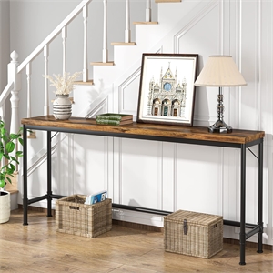 70.9&quot Extra Long Console Table/Industrial Narrow Sofa Behind Couch