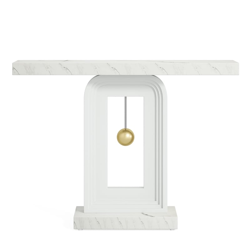 Modern Console Table with Geometric Base/40