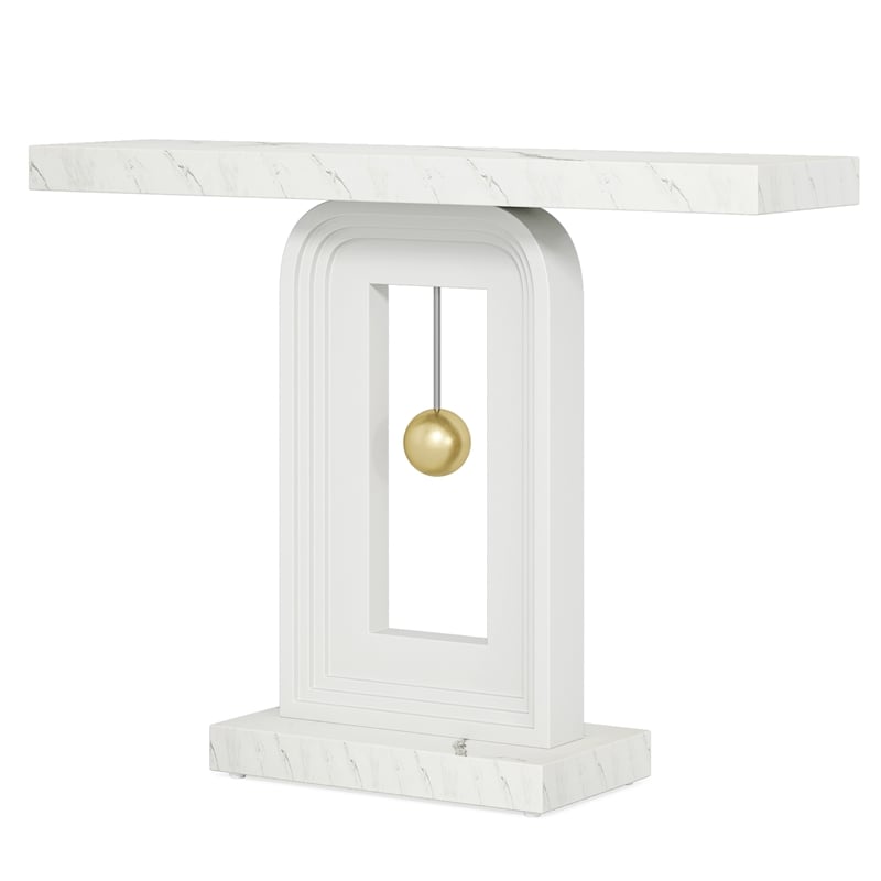 Modern Console Table with Geometric Base/40