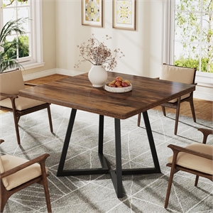 31.5&quot Square Dining Table for 2-4/Rustic Brown Industrial Kitchen