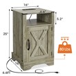 Moootto Engineered Wood Nightstand Side End Table in Light Gray
