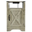 Moootto Engineered Wood Nightstand Side End Table in Light Gray