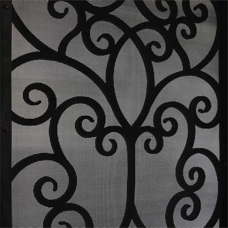 KaMic Polyurethane Swing Door with Left-Hand Single Inward in Dark Walnut