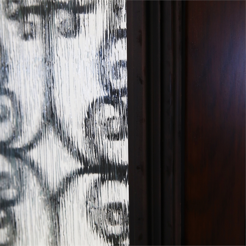 KaMic Polyurethane Swing Door with Right-Hand Single Inward in Dark Walnut