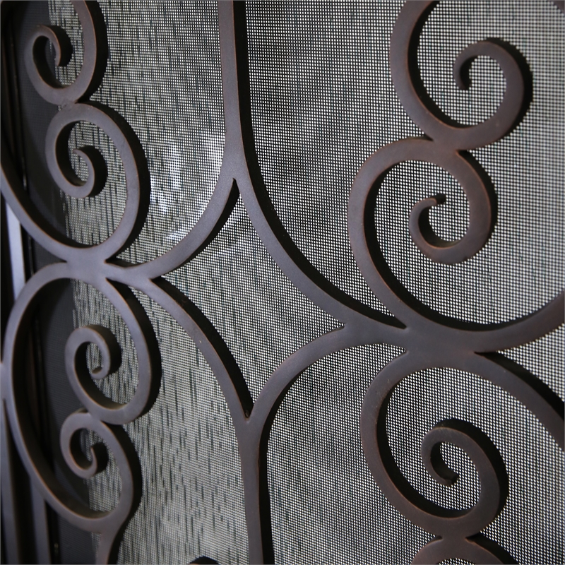 KaMic Polyurethane Swing Exterior Door with Left-Hand Single Inward in Espresso