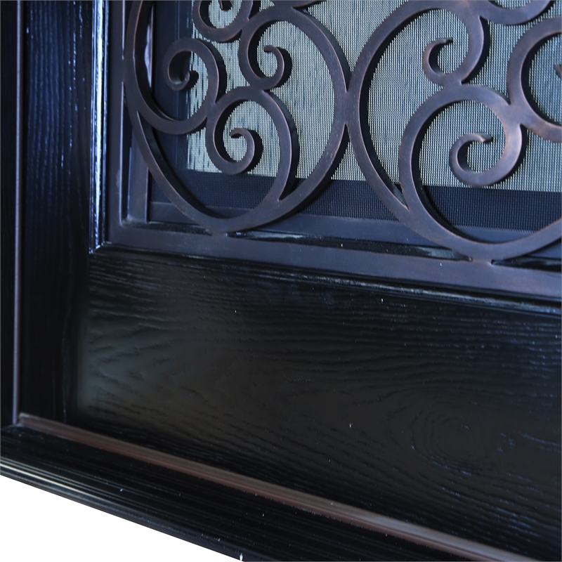 KaMic Polyurethane Swing Door with Right-Hand Double Inward in Espresso
