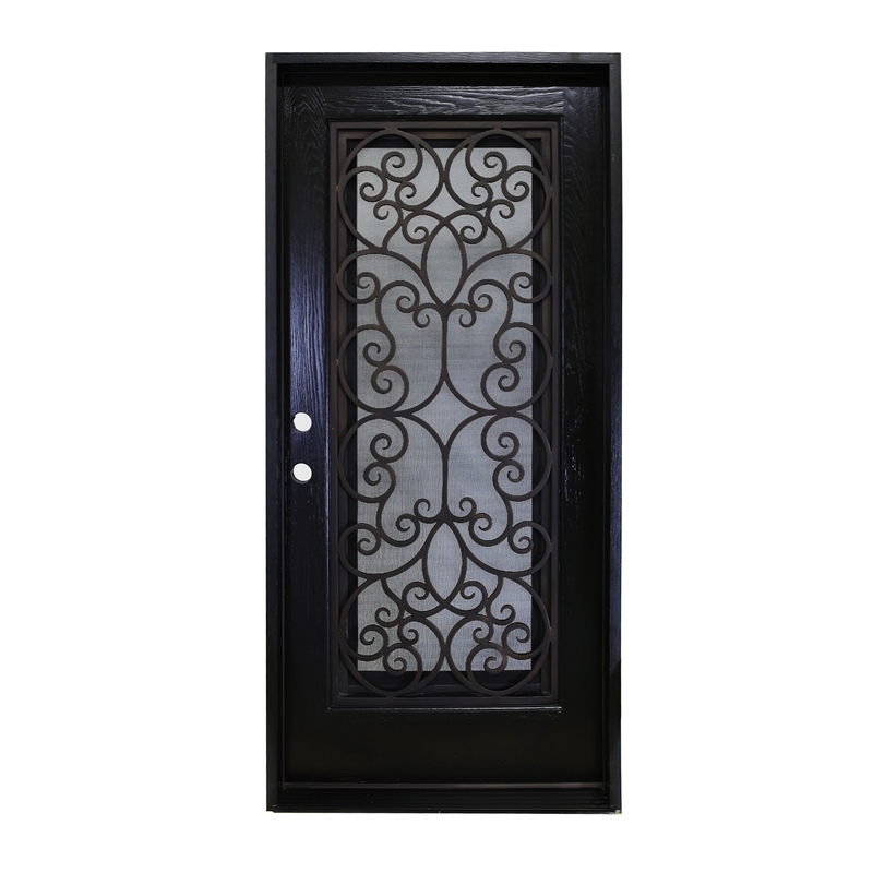 KaMic Polyurethane Swing Door with Right-Hand Double Inward in Espresso