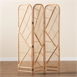 bali & pari Firenze Modern Bohemian Natural Brown Rattan Room Divider