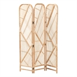 bali & pari Firenze Modern Bohemian Natural Brown Rattan Room Divider