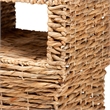 bali & pari Raziel Square Seagrass & Wood End Table in Natural Brown