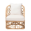 bali & pari Prisca Bohemian Light Honey Rattan Accent Chair