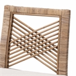 bali & pari Poltak Gray Natural Kubu Rattan and Mahogany Wood Counter Stool