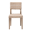 bali & pari Barossa Bohemian Gray Kubu Rattan and Mahogany Wood Dining Chair