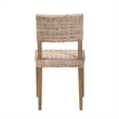 bali & pari Barossa Bohemian Gray Kubu Rattan and Mahogany Wood Dining Chair