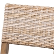 bali & pari Barossa Bohemian Gray Kubu Rattan and Mahogany Wood Dining Chair