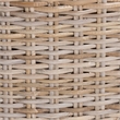 bali & pari Barossa Bohemian Gray Kubu Rattan and Mahogany Wood Dining Chair