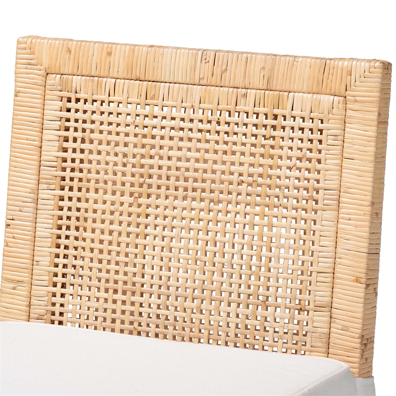 bali & pari Sofia Bohemian Natural Rattan Bar Stool