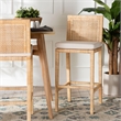 bali & pari Sofia Bohemian Natural Rattan Bar Stool