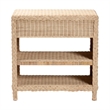 bali & pari Lanica Japandi Sun Bleached Rattan 2-Drawer Console Table