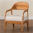 bali & pari Marisa Bohemian Light Honey Rattan Arm Chair