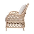 bali & pari Florence Bohemian Ivory Braided Rattan Arm Chair