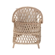 bali & pari Florence Bohemian Ivory Braided Rattan Arm Chair