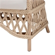 bali & pari Florence Bohemian Ivory Braided Rattan Arm Chair