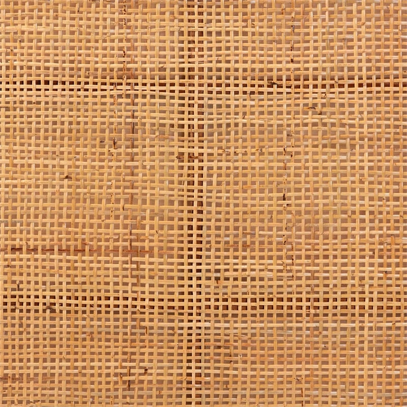 bali & pari Caspia Natural Rattan and Mahogany Wood Queen Size Headboard