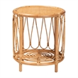 bali & pari Berilo Bohemian Light Honey Rattan End Table