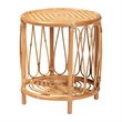 bali & pari Berilo Bohemian Light Honey Rattan End Table