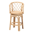 bali & pari Ayu Bohemian Light Honey Rattan Swivel Counter Stool