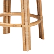 bali & pari Ayu Bohemian Light Honey Rattan Swivel Counter Stool