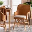 bali & pari Celsie Bohemian Light Honey Rattan Dining Chair