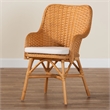 bali & pari Celsie Bohemian Light Honey Rattan Dining Chair