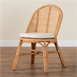 bali & pari Daniela Bohemian Light Honey Rattan Dining Chair