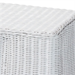 bali & pari Palm Bohemian White Scallop Rattan Console Table