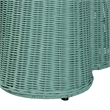 bali & pari Palm Bohemian Seafoam Green Scallop Rattan Console Table