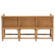 bali & pari Seranay Bohemian Scallop Light Honey Rattan Accent Bench
