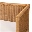 bali & pari Seranay Bohemian Scallop Light Honey Rattan Accent Bench