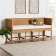 bali & pari Seranay Bohemian Scallop Light Honey Rattan Accent Bench