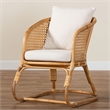 bali & pari Niko Bohemian Light Honey Rattan Arm Chair