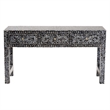 bali & pari Elara Black and White Capiz Shell 3-Drawer Console Table