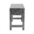 bali & pari Elara Black and White Capiz Shell 3-Drawer Console Table