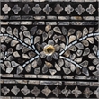 bali & pari Elara Black and White Capiz Shell 3-Drawer Console Table