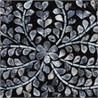 bali & pari Elara Black and White Capiz Shell 3-Drawer Console Table