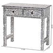bali & pari Diata Black and White Pearl Capiz Shell 2-Drawer Console Table